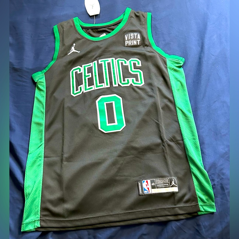 Black & Green Stitched Basketball Jersey